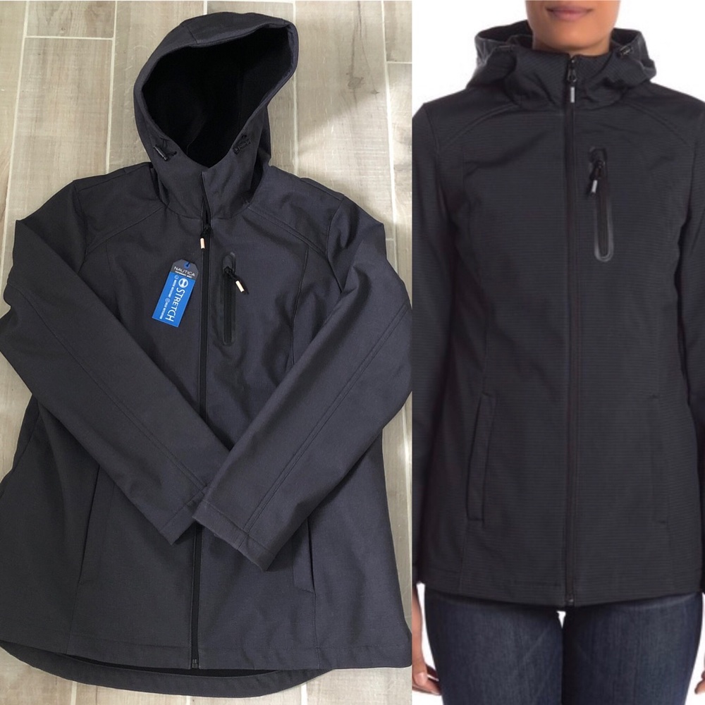 NWT women’s Nautica Water/ Wind Resistant Stretch Soft Shell Jacket-XL